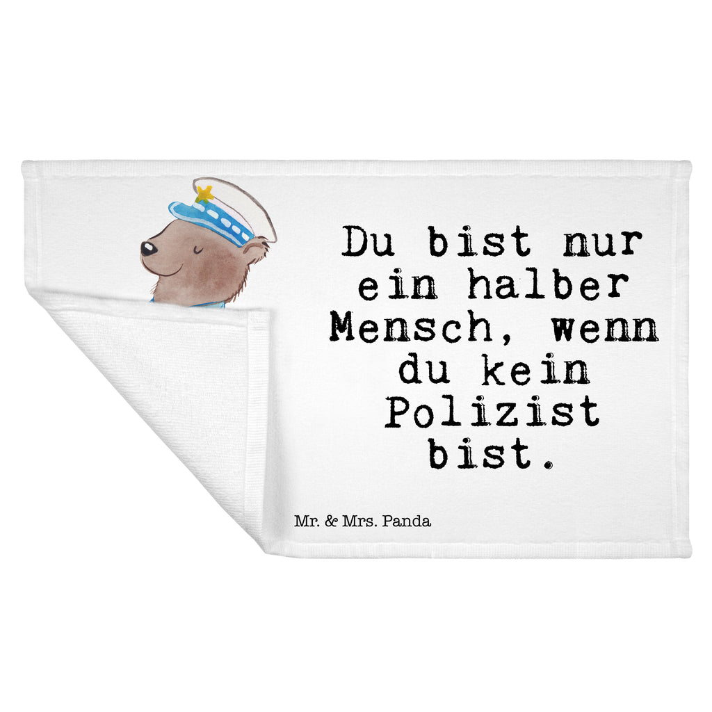 Gäste Handtuch Polizist mit Herz Gästetuch, Reisehandtuch, Sport Handtuch, Frottier, Kinder Handtuch, Beruf, Ausbildung, Jubiläum, Abschied, Rente, Kollege, Kollegin, Geschenk, Schenken, Arbeitskollege, Mitarbeiter, Firma, Danke, Dankeschön, Polizist, Polizeibeamter, Wachmann, Cop, Polizei, Studium
