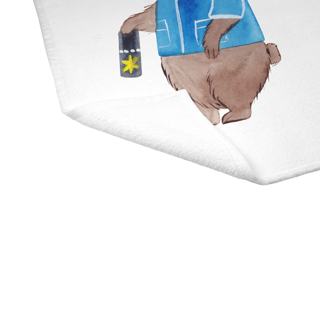 Gäste Handtuch Polizist mit Herz Gästetuch, Reisehandtuch, Sport Handtuch, Frottier, Kinder Handtuch, Beruf, Ausbildung, Jubiläum, Abschied, Rente, Kollege, Kollegin, Geschenk, Schenken, Arbeitskollege, Mitarbeiter, Firma, Danke, Dankeschön, Polizist, Polizeibeamter, Wachmann, Cop, Polizei, Studium