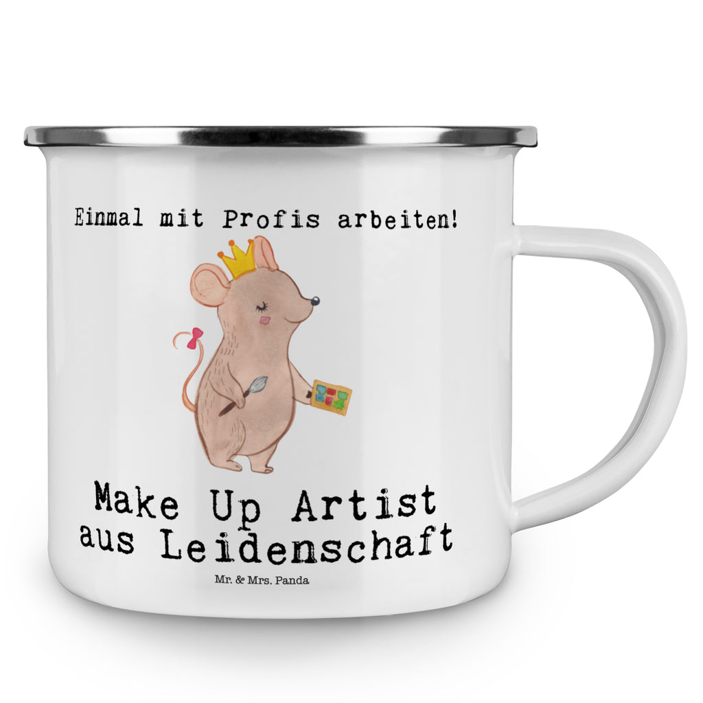 Camping Emaille Tasse Make Up Artist aus Leidenschaft Campingtasse, Trinkbecher, Metalltasse, Outdoor Tasse, Emaille Trinkbecher, Blechtasse Outdoor, Emaille Campingbecher, Edelstahl Trinkbecher, Metalltasse für Camping, Kaffee Blechtasse, Camping Tasse Metall, Beruf, Ausbildung, Jubiläum, Abschied, Rente, Kollege, Kollegin, Geschenk, Schenken, Arbeitskollege, Mitarbeiter, Firma, Danke, Dankeschön, Kosmetiker, Make Up Artist, Maskenbildner, Visagist, Beauty Salon, Kosmetikstudio, Eröffnung