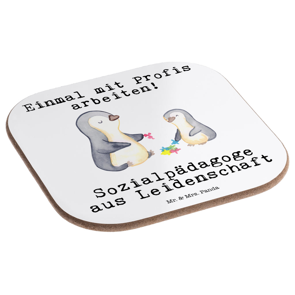 Quadratische Untersetzer Sozialpädagoge aus Leidenschaft Bierdeckel, Glasuntersetzer, Untersetzer Gläser, Getränkeuntersetzer, Beruf, Ausbildung, Jubiläum, Abschied, Rente, Kollege, Kollegin, Geschenk, Schenken, Arbeitskollege, Mitarbeiter, Firma, Danke, Dankeschön