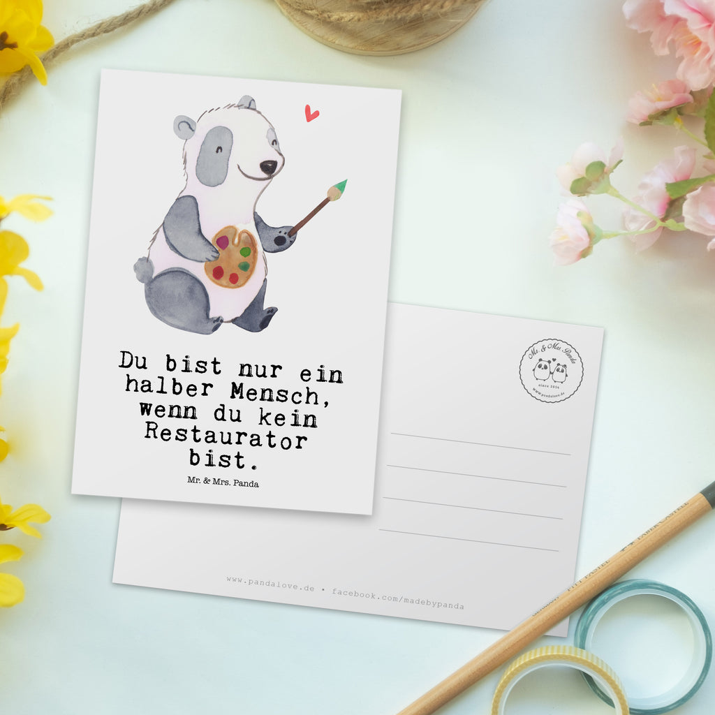 Postkarte Restaurator mit Herz Geschenkkarte, Grußkarte, Karte, Einladung, Ansichtskarte, Geburtstagskarte, Einladungskarte, Dankeskarte, Beruf, Ausbildung, Jubiläum, Abschied, Rente, Kollege, Kollegin, Geschenk, Schenken, Arbeitskollege, Mitarbeiter, Firma, Danke, Dankeschön