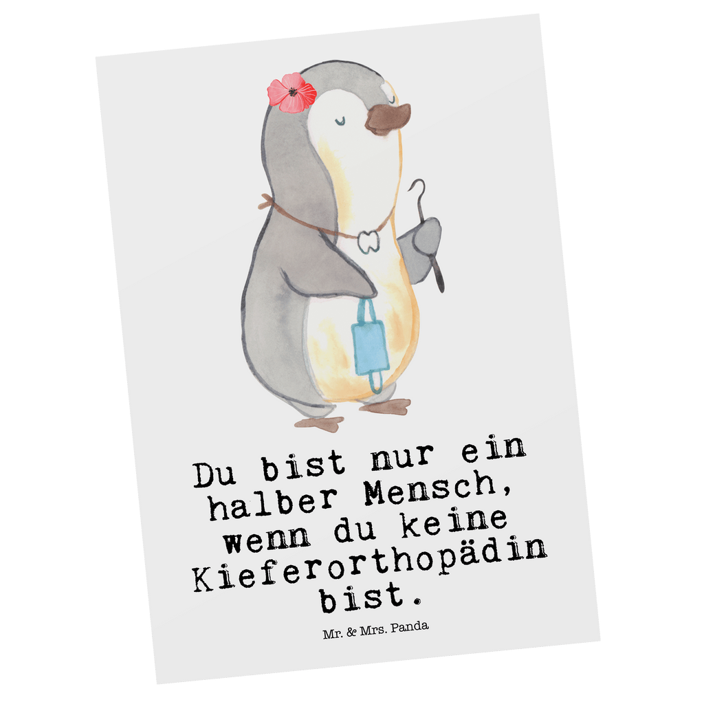 Postkarte Kieferorthopädin mit Herz Geschenkkarte, Grußkarte, Karte, Einladung, Ansichtskarte, Geburtstagskarte, Einladungskarte, Dankeskarte, Beruf, Ausbildung, Jubiläum, Abschied, Rente, Kollege, Kollegin, Geschenk, Schenken, Arbeitskollege, Mitarbeiter, Firma, Danke, Dankeschön