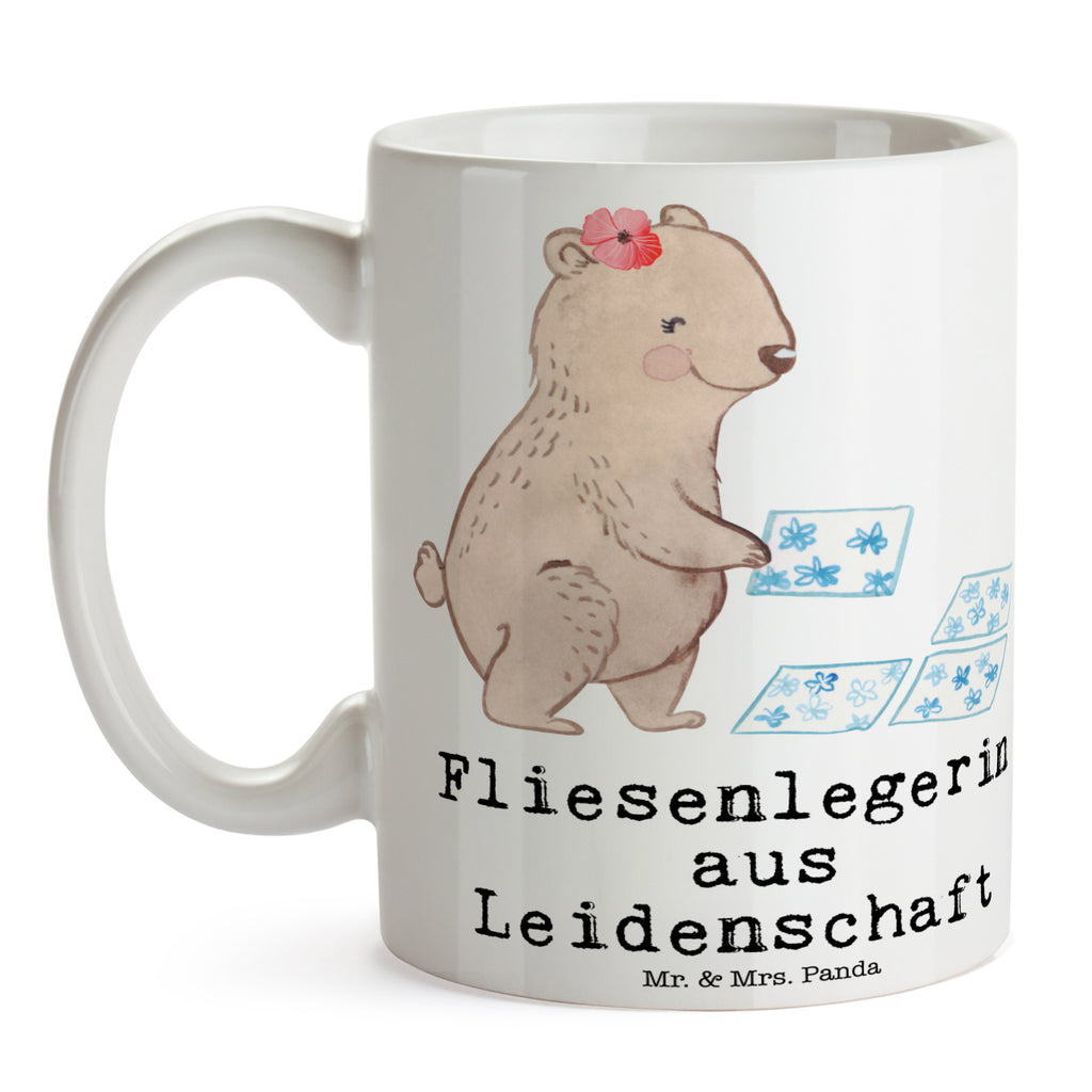 Tasse Fliesenlegerin aus Leidenschaft Fliesenlegerin, Gesellenprüfung, Fliesenlegermeisterin, Fliesenlegerbetrieb, Fliesenfachhandel,  Handwerk Becher, Kaffeetasse, Kaffeebecher, Tee, Frühstück, Büro  Beruf, Ausbildung, Jubiläum, Abschied, Rente, Kollege, Kollegin, Geschenk, Schenken, Arbeitskollege, Mitarbeiter, Firma, Danke, Dankeschön