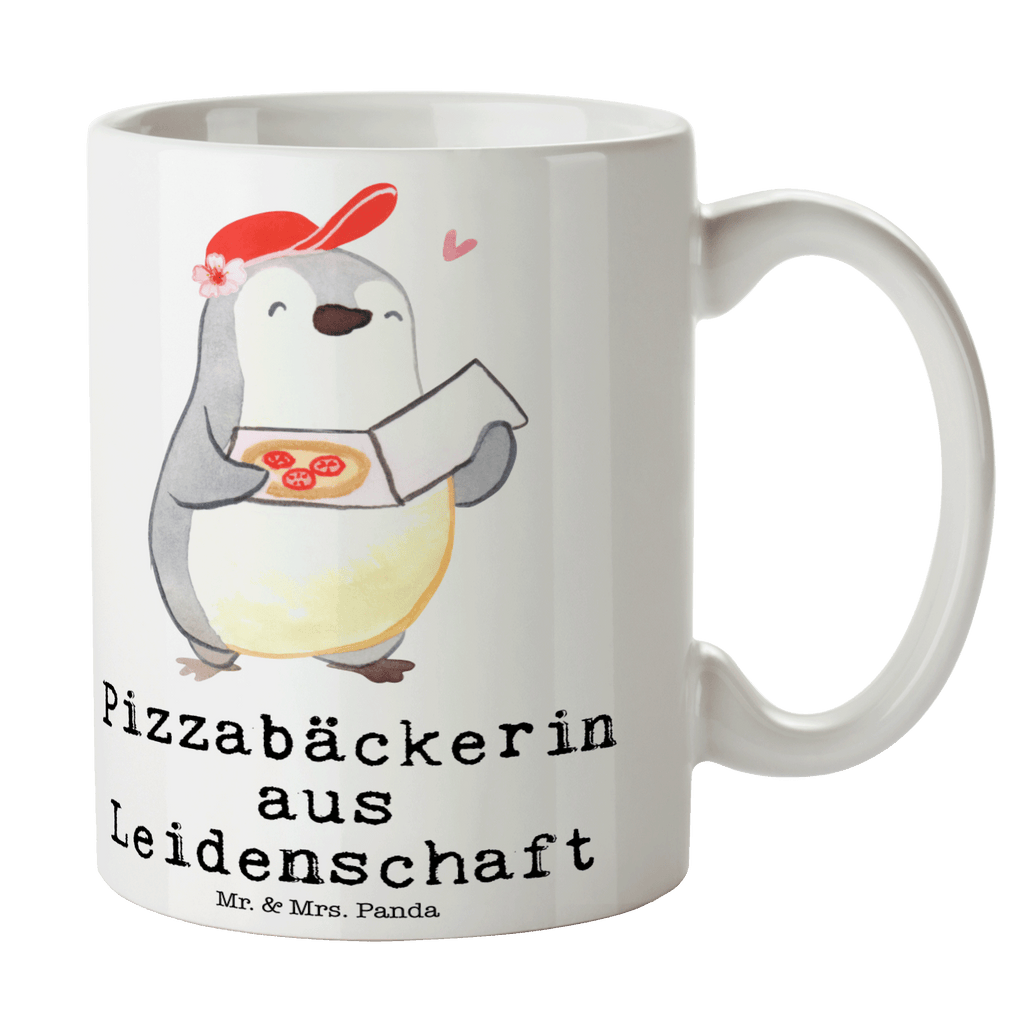 Tasse Pizzabäckerin aus Leidenschaft Lieferdienstmitarbeiterin, Pizzabäckerin,  Pizzabotin, Pizzabringdienst, Lieferbringdienst,  Becher, Kaffeetasse, Kaffeebecher, Tee, Frühstück, Büro  Beruf, Ausbildung, Jubiläum, Abschied, Rente, Kollege, Kollegin, Geschenk, Schenken, Arbeitskollege, Mitarbeiter, Firma, Danke, Dankeschön