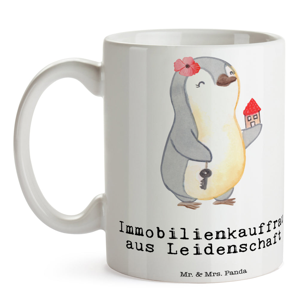 Tasse Immobilienkauffrau aus Leidenschaft Immobilienmaklerin, Immobilienhändlerin, Immobilienkauffrau, Immobilienbüro, Ausbildung Becher, Kaffeetasse, Kaffeebecher, Tee, Frühstück, Büro  Beruf, Ausbildung, Jubiläum, Abschied, Rente, Kollege, Kollegin, Geschenk, Schenken, Arbeitskollege, Mitarbeiter, Firma, Danke, Dankeschön