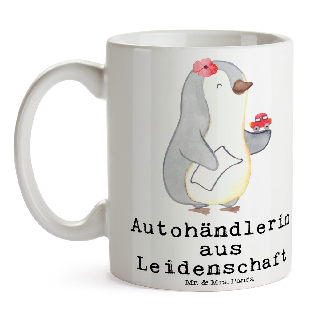 Tasse Autohändlerin aus Leidenschaft Autohändlerin, Eröffnung Autohaus, Autohandel, Gebrauchtwagenhändlerin, Autoverkäuferin,   Becher, Kaffeetasse, Kaffeebecher, Tee, Frühstück, Büro  Beruf, Ausbildung, Jubiläum, Abschied, Rente, Kollege, Kollegin, Geschenk, Schenken, Arbeitskollege, Mitarbeiter, Firma, Danke, Dankeschön