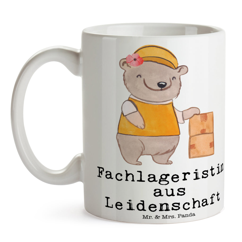 Tasse Fachlageristin aus Leidenschaft Lagerarbeiterin, Fachlageristin, Lageristin, Lagerverwalterin, Ausbildung,  Becher, Kaffeetasse, Kaffeebecher, Tee, Frühstück, Büro  Beruf, Ausbildung, Jubiläum, Abschied, Rente, Kollege, Kollegin, Geschenk, Schenken, Arbeitskollege, Mitarbeiter, Firma, Danke, Dankeschön