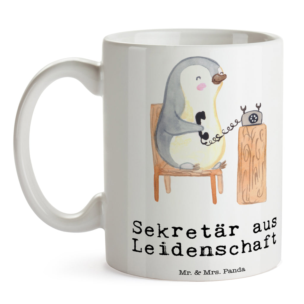Tasse Sekretär aus Leidenschaft  Becher, Kaffeetasse, Kaffeebecher, Tee, Frühstück, Büro  Beruf, Ausbildung, Jubiläum, Abschied, Rente, Kollege, Kollegin, Geschenk, Schenken, Arbeitskollege, Mitarbeiter, Firma, Danke, Dankeschön