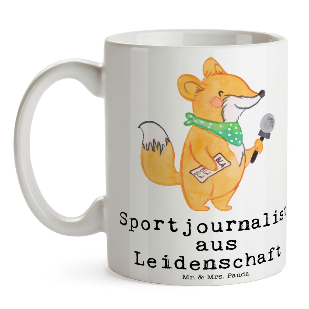 Tasse Sportjournalist aus Leidenschaft Sportjournalist, Journalist, Reporter, Redakteur,  Pressebüro, Ausbildung  , Studium Becher, Kaffeetasse, Kaffeebecher, Tee, Frühstück, Büro  Beruf, Ausbildung, Jubiläum, Abschied, Rente, Kollege, Kollegin, Geschenk, Schenken, Arbeitskollege, Mitarbeiter, Firma, Danke, Dankeschön
