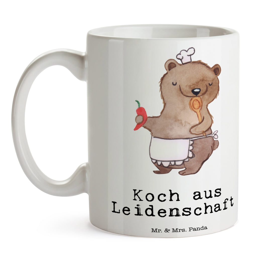 Tasse Koch aus Leidenschaft Koch, Chefkoch, Küchenchef, Küchenmeister, Schiffskoch, Sternekoch, Fernsehkoch, Restaurant,  Becher, Kaffeetasse, Kaffeebecher, Tee, Frühstück, Büro  Beruf, Ausbildung, Jubiläum, Abschied, Rente, Kollege, Kollegin, Geschenk, Schenken, Arbeitskollege, Mitarbeiter, Firma, Danke, Dankeschön