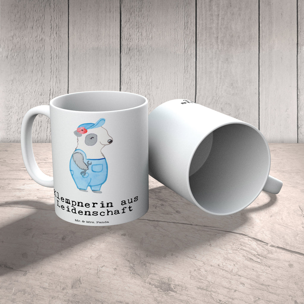 Tasse Klempnerin aus Leidenschaft Klempnerin, Handwerkerin, Installateurin, Meisterin, Gesellenprüfung, Fachbetrieb, Bauklempnerin, Sanitärinstallationen Becher, Kaffeetasse, Kaffeebecher, Tee, Frühstück, Büro  Beruf, Ausbildung, Jubiläum, Abschied, Rente, Kollege, Kollegin, Geschenk, Schenken, Arbeitskollege, Mitarbeiter, Firma, Danke, Dankeschön