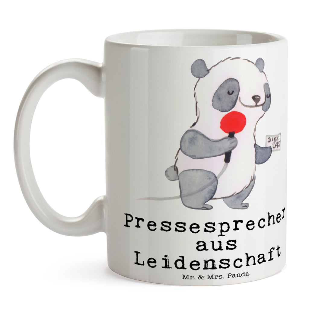 Tasse Pressesprecher aus Leidenschaft  Becher, Kaffeetasse, Kaffeebecher, Tee, Frühstück, Büro  Beruf, Ausbildung, Jubiläum, Abschied, Rente, Kollege, Kollegin, Geschenk, Schenken, Arbeitskollege, Mitarbeiter, Firma, Danke, Dankeschön