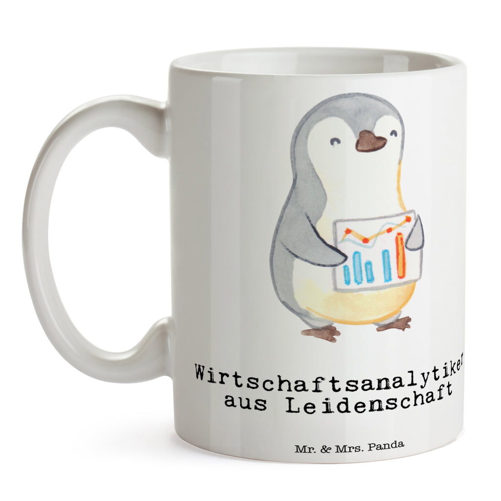 Tasse Wirtschaftsanalytiker aus Leidenschaft  Becher, Kaffeetasse, Kaffeebecher, Tee, Frühstück, Büro  Beruf, Ausbildung, Jubiläum, Abschied, Rente, Kollege, Kollegin, Geschenk, Schenken, Arbeitskollege, Mitarbeiter, Firma, Danke, Dankeschön