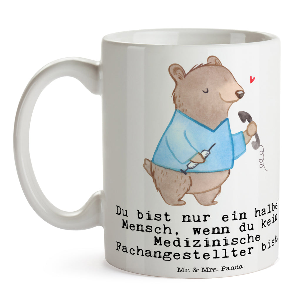 Tasse Medizinische Fachangestellter mit Herz Arzthelfer, Medizinischer Fachangestellter, Sprechstundenhilfe,  Becher, Kaffeetasse, Kaffeebecher, Tee, Frühstück, Büro  Beruf, Ausbildung, Jubiläum, Abschied, Rente, Kollege, Kollegin, Geschenk, Schenken, Arbeitskollege, Mitarbeiter, Firma, Danke, Dankeschön