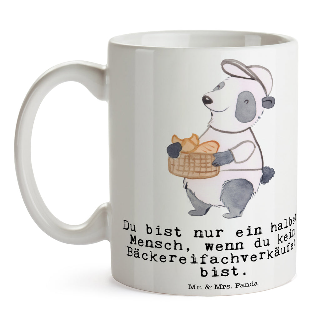 Tasse Bäckereifachverkäufer mit Herz Bäckereifachverkäufer, Backwarenverkäufer, Bäckerei, Backstube, Bäckerladen, Brotmanufaktur,  Becher, Kaffeetasse, Kaffeebecher, Tee, Frühstück, Büro  Beruf, Ausbildung, Jubiläum, Abschied, Rente, Kollege, Kollegin, Geschenk, Schenken, Arbeitskollege, Mitarbeiter, Firma, Danke, Dankeschön