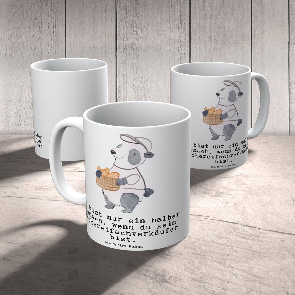 Tasse Bäckereifachverkäufer mit Herz Bäckereifachverkäufer, Backwarenverkäufer, Bäckerei, Backstube, Bäckerladen, Brotmanufaktur,  Becher, Kaffeetasse, Kaffeebecher, Tee, Frühstück, Büro  Beruf, Ausbildung, Jubiläum, Abschied, Rente, Kollege, Kollegin, Geschenk, Schenken, Arbeitskollege, Mitarbeiter, Firma, Danke, Dankeschön