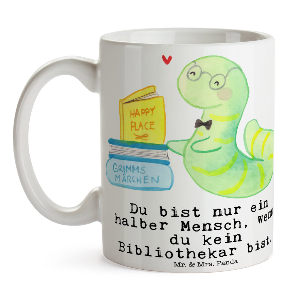 Tasse Bibliothekar mit Herz Bibliothekar, Buchhandlung, Bibliothek, Bücherwurm, Leseratte, Bücherliebe Becher, Kaffeetasse, Kaffeebecher, Tee, Frühstück, Büro  Beruf, Ausbildung, Jubiläum, Abschied, Rente, Kollege, Kollegin, Geschenk, Schenken, Arbeitskollege, Mitarbeiter, Firma, Danke, Dankeschön