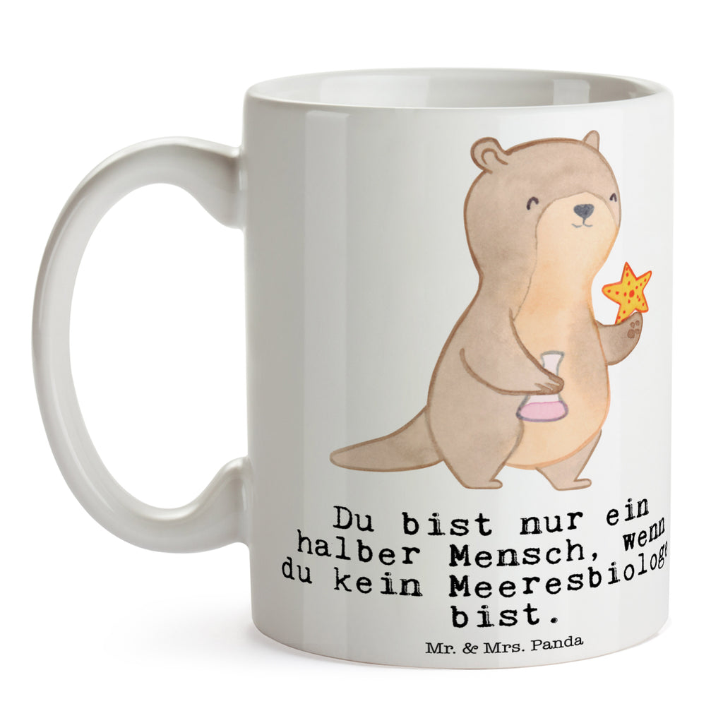 Tasse Meeresbiologe mit Herz Meeresbiologe, Meereskundler, Naturwissenschaftler, Meeresforscher, maritime Forschung, Studium,  Becher, Kaffeetasse, Kaffeebecher, Tee, Frühstück, Büro  Beruf, Ausbildung, Jubiläum, Abschied, Rente, Kollege, Kollegin, Geschenk, Schenken, Arbeitskollege, Mitarbeiter, Firma, Danke, Dankeschön