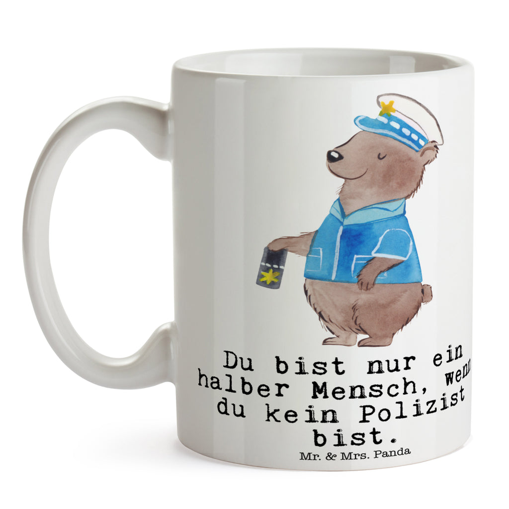 Tasse Polizist mit Herz Polizist, Polizeibeamter, Wachmann, Cop, Polizei, Studium Becher, Kaffeetasse, Kaffeebecher, Tee, Frühstück, Büro  Beruf, Ausbildung, Jubiläum, Abschied, Rente, Kollege, Kollegin, Geschenk, Schenken, Arbeitskollege, Mitarbeiter, Firma, Danke, Dankeschön