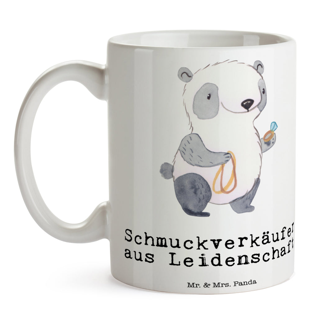 Tasse Schmuckverkäufer aus Leidenschaft Schmuckverkäufer, Juwelier, Goldschmied, Schmied, Schmuckwarenhändler, Schmuckgeschäft, Eröffnung, Ausbildung,  Becher, Kaffeetasse, Kaffeebecher, Tee, Frühstück, Büro  Beruf, Ausbildung, Jubiläum, Abschied, Rente, Kollege, Kollegin, Geschenk, Schenken, Arbeitskollege, Mitarbeiter, Firma, Danke, Dankeschön