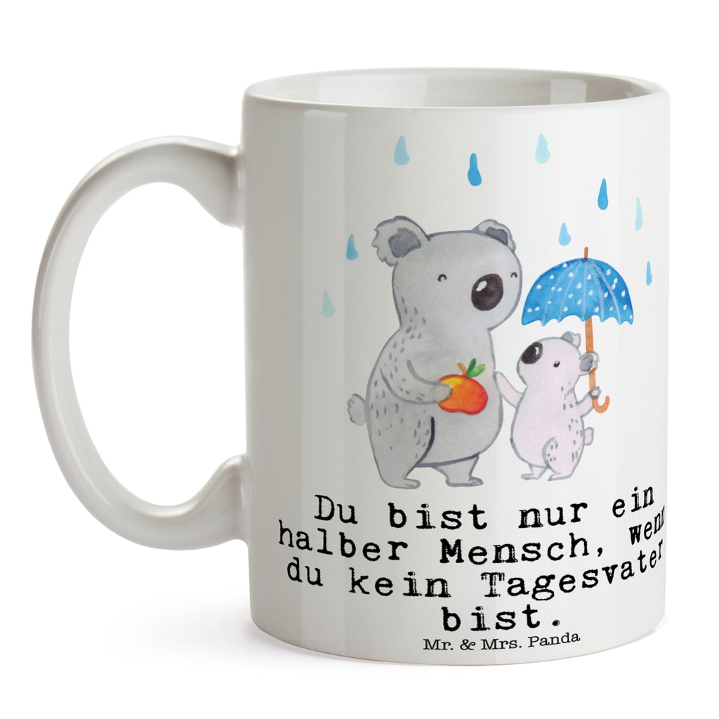 Tasse Tagesvater mit Herz  Becher, Kaffeetasse, Kaffeebecher, Tee, Frühstück, Büro  Beruf, Ausbildung, Jubiläum, Abschied, Rente, Kollege, Kollegin, Geschenk, Schenken, Arbeitskollege, Mitarbeiter, Firma, Danke, Dankeschön