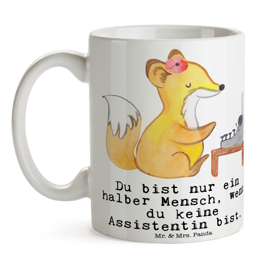 Tasse Assistentin mit Herz  Becher, Kaffeetasse, Kaffeebecher, Tee, Frühstück, Büro  Beruf, Ausbildung, Jubiläum, Abschied, Rente, Kollege, Kollegin, Geschenk, Schenken, Arbeitskollege, Mitarbeiter, Firma, Danke, Dankeschön