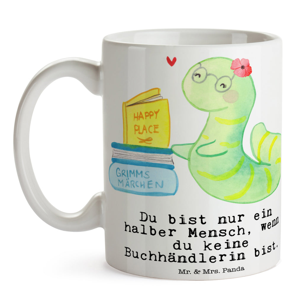 Tasse Buchhändlerin mit Herz Buchhändlerin, Buchhandlung, Buchverkäuferin, Bibliothekarin, Bücherwurm,  Becher, Kaffeetasse, Kaffeebecher, Tee, Frühstück, Büro  Beruf, Ausbildung, Jubiläum, Abschied, Rente, Kollege, Kollegin, Geschenk, Schenken, Arbeitskollege, Mitarbeiter, Firma, Danke, Dankeschön