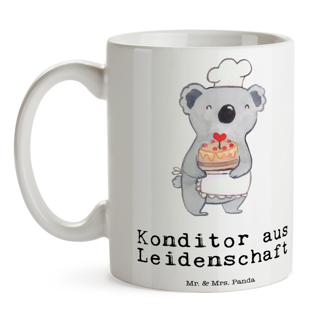 Tasse Konditor aus Leidenschaft Konditor, Kuchenbäcker, 
Patissier, Confiseur, Bäcker,  Becher, Kaffeetasse, Kaffeebecher, Tee, Frühstück, Büro  Beruf, Ausbildung, Jubiläum, Abschied, Rente, Kollege, Kollegin, Geschenk, Schenken, Arbeitskollege, Mitarbeiter, Firma, Danke, Dankeschön