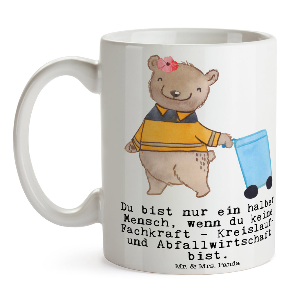 Tasse Fachkraft - Kreislauf- und Abfallwirtschaft mit Herz Müllwerker, Fachkraft Kreislauf- und Abfallwirtschaft, Müllentsorger, 
Kehrichtmann, Müllmann, Müllfahrer Becher, Kaffeetasse, Kaffeebecher, Tee, Frühstück, Büro  Beruf, Ausbildung, Jubiläum, Abschied, Rente, Kollege, Kollegin, Geschenk, Schenken, Arbeitskollege, Mitarbeiter, Firma, Danke, Dankeschön