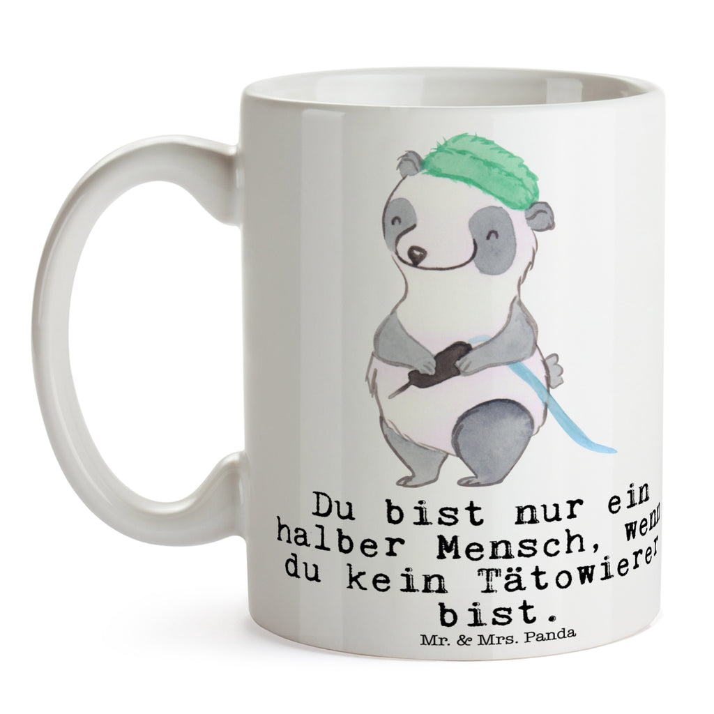 Tasse Tätowierer mit Herz  Becher, Kaffeetasse, Kaffeebecher, Tee, Frühstück, Büro  Beruf, Ausbildung, Jubiläum, Abschied, Rente, Kollege, Kollegin, Geschenk, Schenken, Arbeitskollege, Mitarbeiter, Firma, Danke, Dankeschön