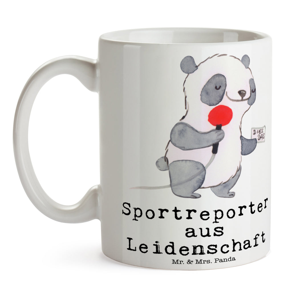 Tasse Sportreporter aus Leidenschaft  Becher, Kaffeetasse, Kaffeebecher, Tee, Frühstück, Büro  Beruf, Ausbildung, Jubiläum, Abschied, Rente, Kollege, Kollegin, Geschenk, Schenken, Arbeitskollege, Mitarbeiter, Firma, Danke, Dankeschön