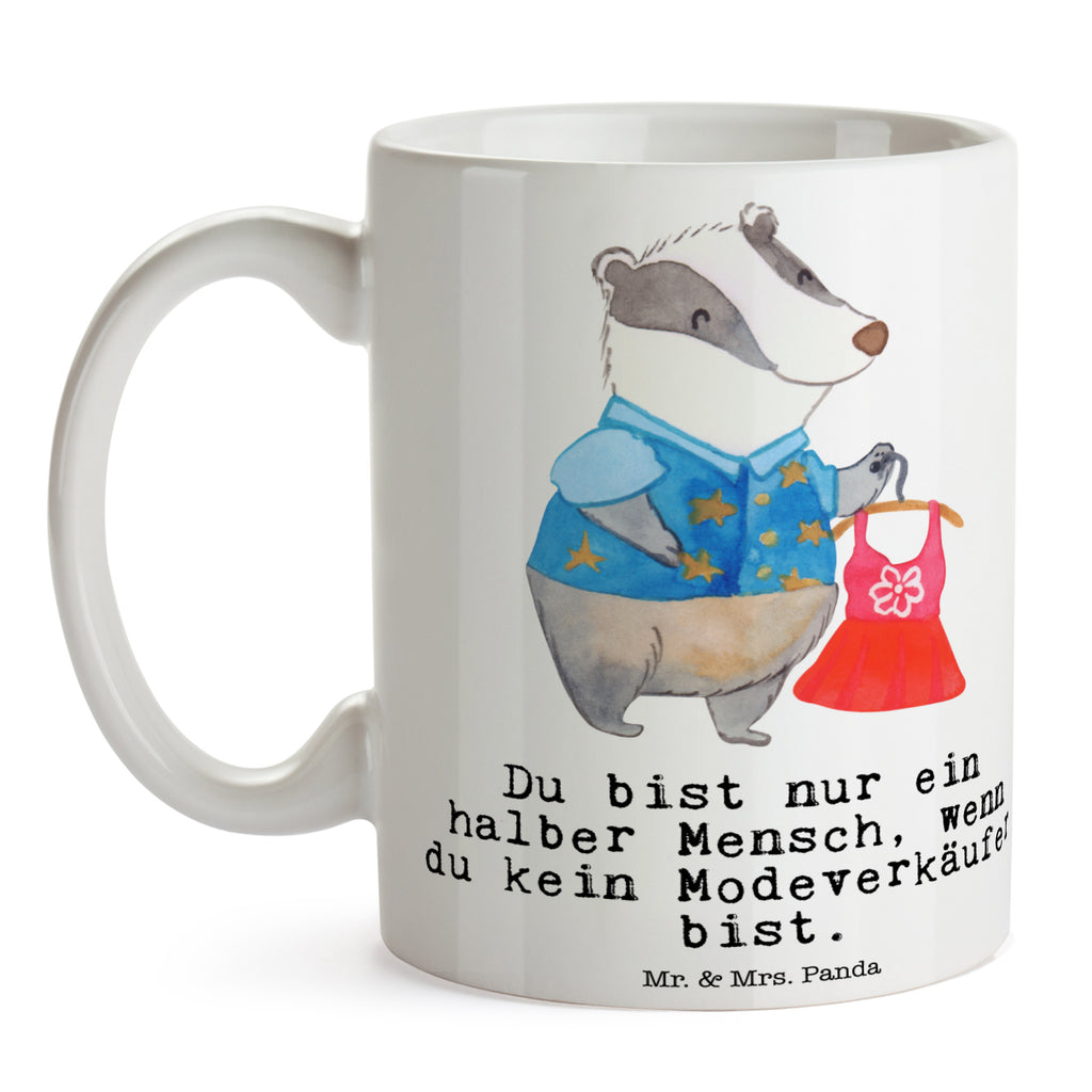 Tasse Modeverkäufer mit Herz Modeverkäufer, Verkäufer, Fashion Store,  Becher, Kaffeetasse, Kaffeebecher, Tee, Frühstück, Büro  Beruf, Ausbildung, Jubiläum, Abschied, Rente, Kollege, Kollegin, Geschenk, Schenken, Arbeitskollege, Mitarbeiter, Firma, Danke, Dankeschön