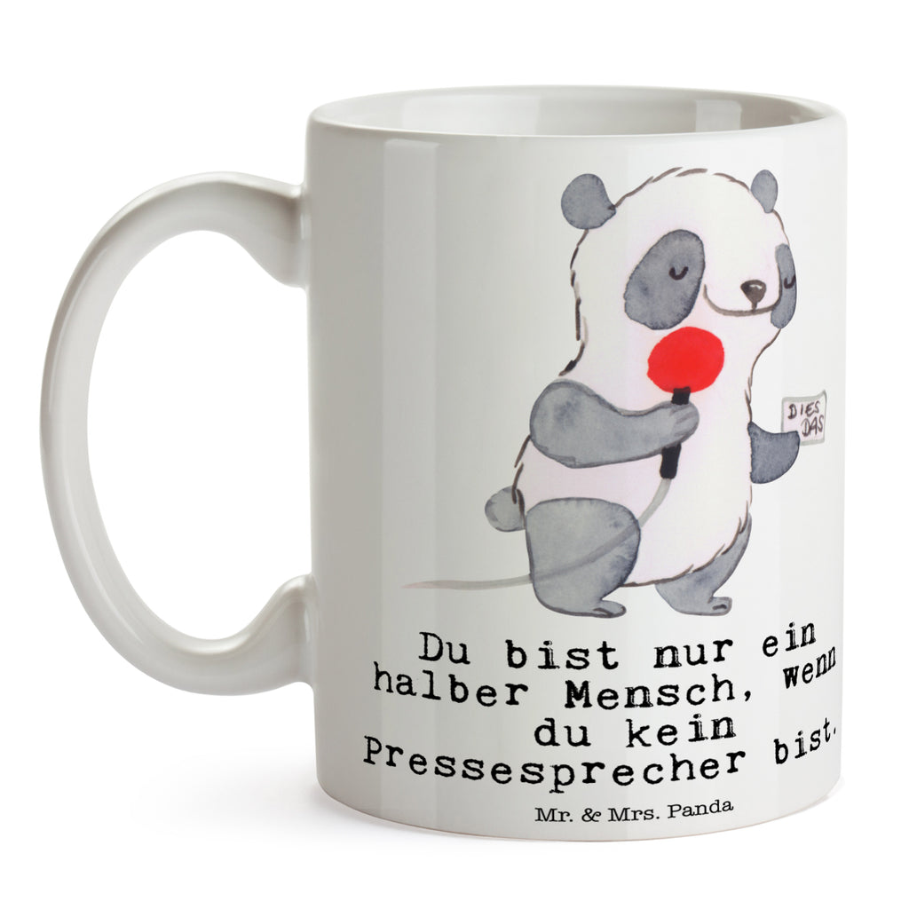 Tasse Pressesprecher mit Herz  Becher, Kaffeetasse, Kaffeebecher, Tee, Frühstück, Büro  Beruf, Ausbildung, Jubiläum, Abschied, Rente, Kollege, Kollegin, Geschenk, Schenken, Arbeitskollege, Mitarbeiter, Firma, Danke, Dankeschön