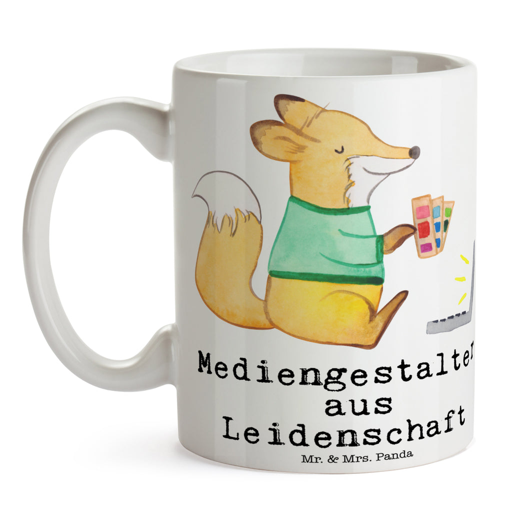 Tasse Mediengestalter aus Leidenschaft Grafiker, Designer, Mediengestalter, Grafikdesigner, Becher, Kaffeetasse, Kaffeebecher, Tee, Frühstück, Büro  Beruf, Ausbildung, Jubiläum, Abschied, Rente, Kollege, Kollegin, Geschenk, Schenken, Arbeitskollege, Mitarbeiter, Firma, Danke, Dankeschön