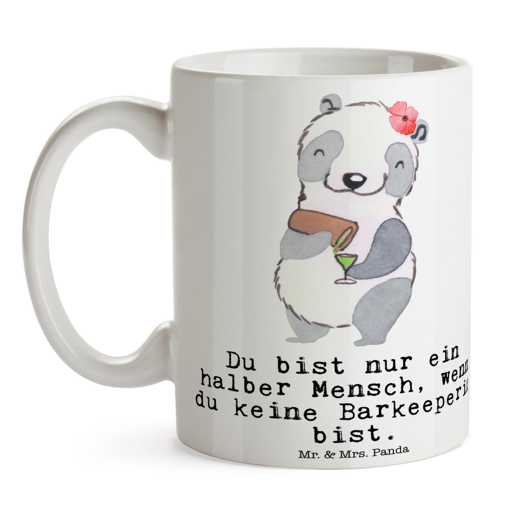 Tasse Barkeeperin mit Herz Barkeeperin, Barfrau, Bartender, Barbesitzerin, Kurs, Ausbildung,  Becher, Kaffeetasse, Kaffeebecher, Tee, Frühstück, Büro  Beruf, Ausbildung, Jubiläum, Abschied, Rente, Kollege, Kollegin, Geschenk, Schenken, Arbeitskollege, Mitarbeiter, Firma, Danke, Dankeschön