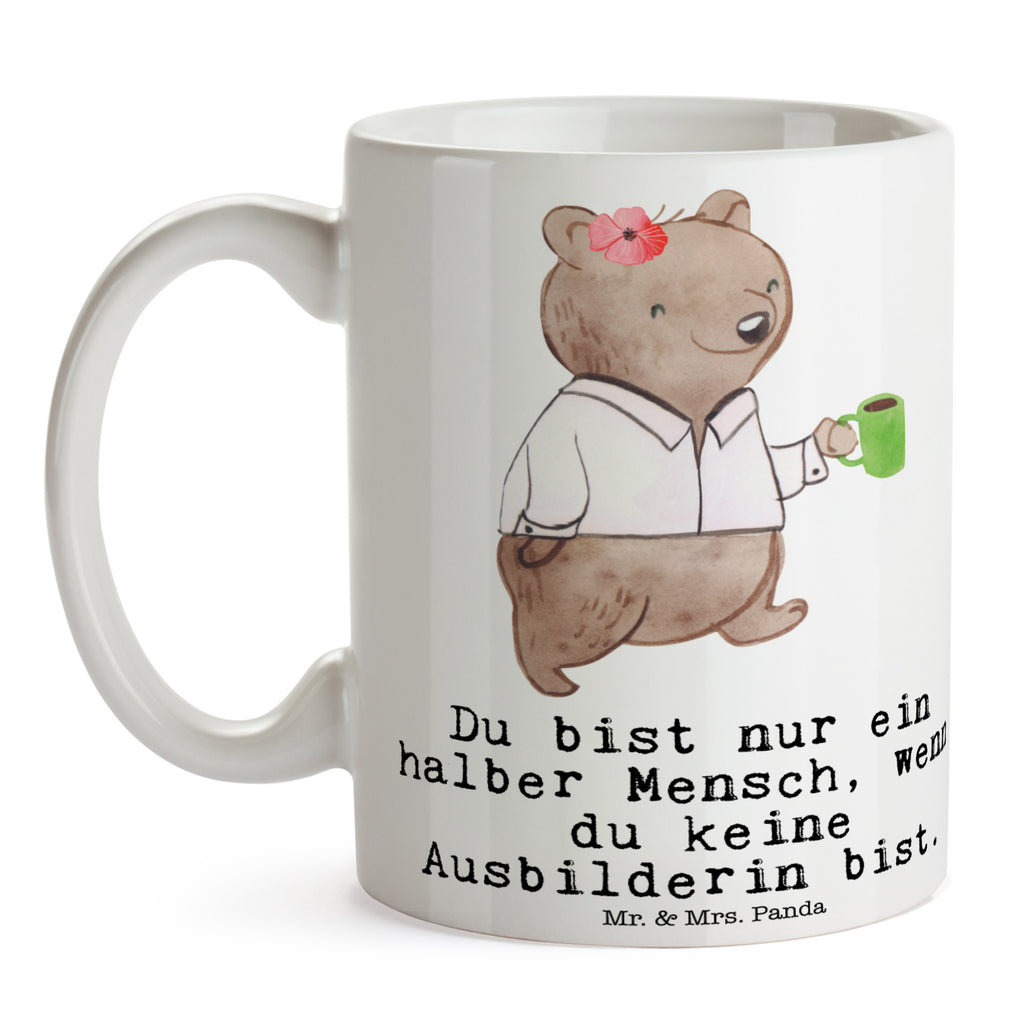 Tasse Ausbilderin mit Herz Ausbilderin, Tutorin, Ausbilderprüfung,  Becher, Kaffeetasse, Kaffeebecher, Tee, Frühstück, Büro  Beruf, Ausbildung, Jubiläum, Abschied, Rente, Kollege, Kollegin, Geschenk, Schenken, Arbeitskollege, Mitarbeiter, Firma, Danke, Dankeschön