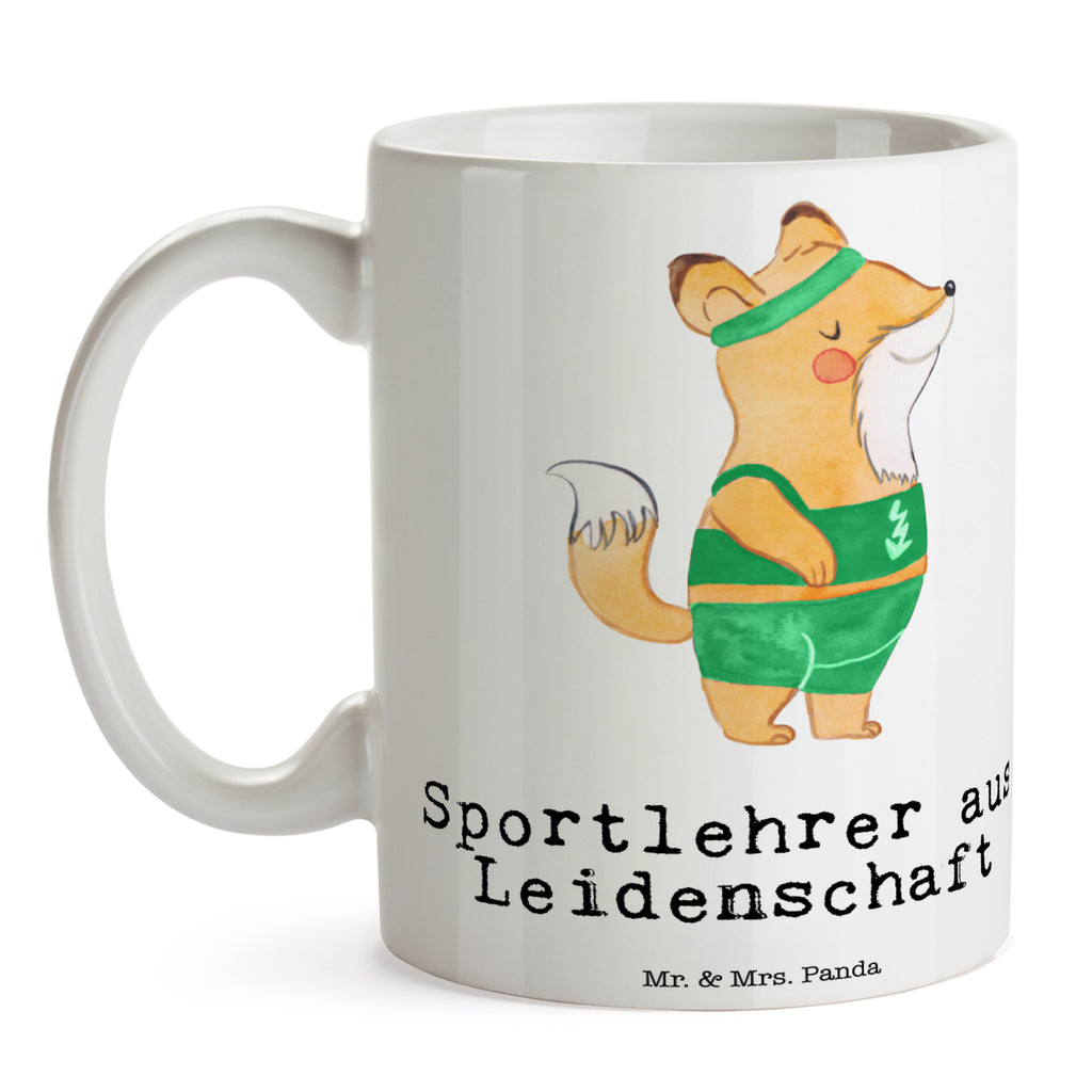 Tasse Sportlehrer aus Leidenschaft  Becher, Kaffeetasse, Kaffeebecher, Tee, Frühstück, Büro  Beruf, Ausbildung, Jubiläum, Abschied, Rente, Kollege, Kollegin, Geschenk, Schenken, Arbeitskollege, Mitarbeiter, Firma, Danke, Dankeschön