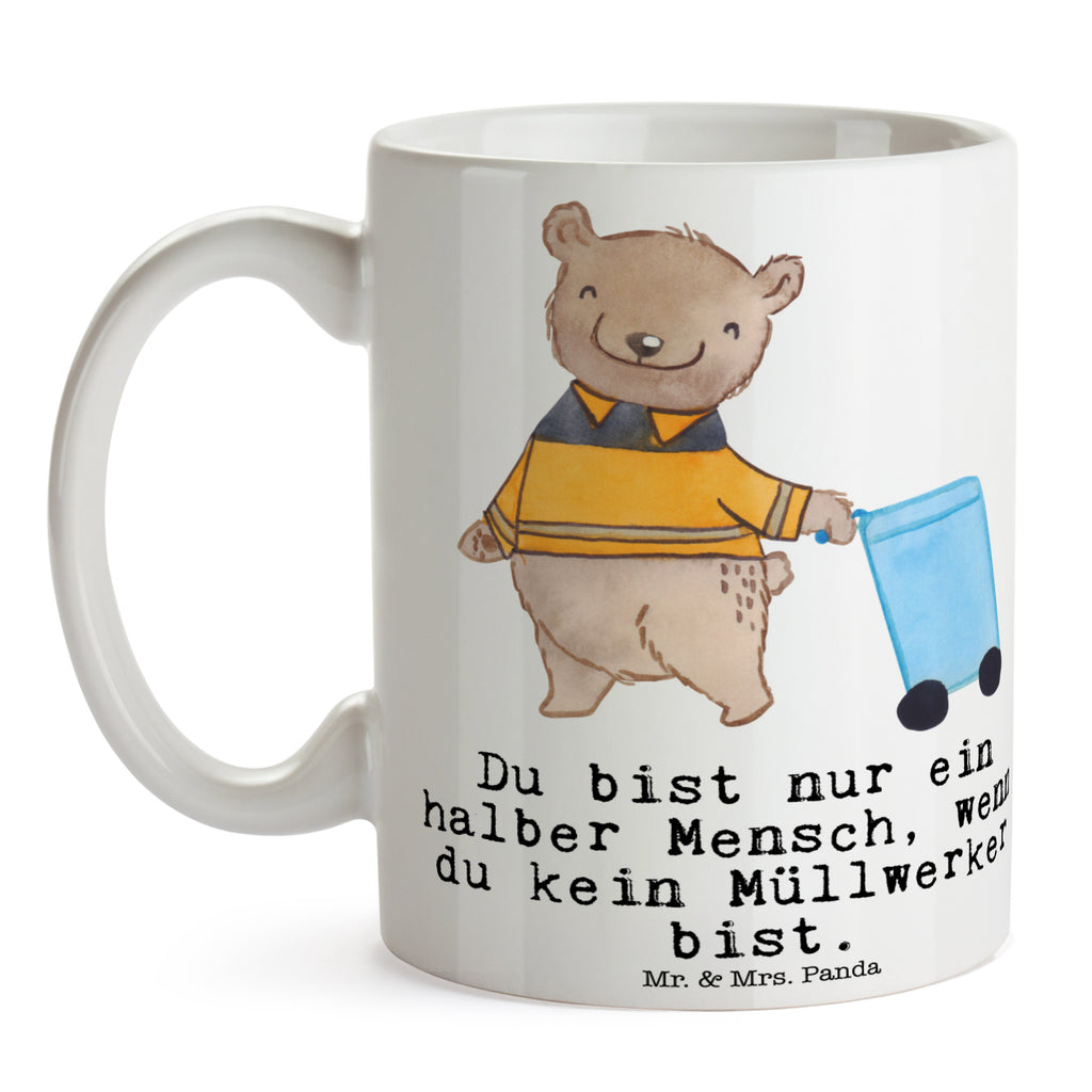Tasse Müllwerker mit Herz Müllwerker, Fachkraft Kreislauf- und Abfallwirtschaft, Müllentsorger, 
Kehrichtmann, Müllmann, Müllfahrer Becher, Kaffeetasse, Kaffeebecher, Tee, Frühstück, Büro  Beruf, Ausbildung, Jubiläum, Abschied, Rente, Kollege, Kollegin, Geschenk, Schenken, Arbeitskollege, Mitarbeiter, Firma, Danke, Dankeschön