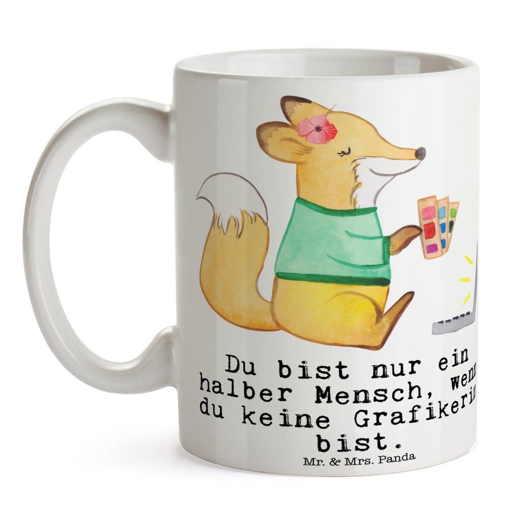 Tasse Grafikerin mit Herz Grafikerin, Designer, Mediengestalter, Grafikdesignerin,  Becher, Kaffeetasse, Kaffeebecher, Tee, Frühstück, Büro  Beruf, Ausbildung, Jubiläum, Abschied, Rente, Kollege, Kollegin, Geschenk, Schenken, Arbeitskollege, Mitarbeiter, Firma, Danke, Dankeschön