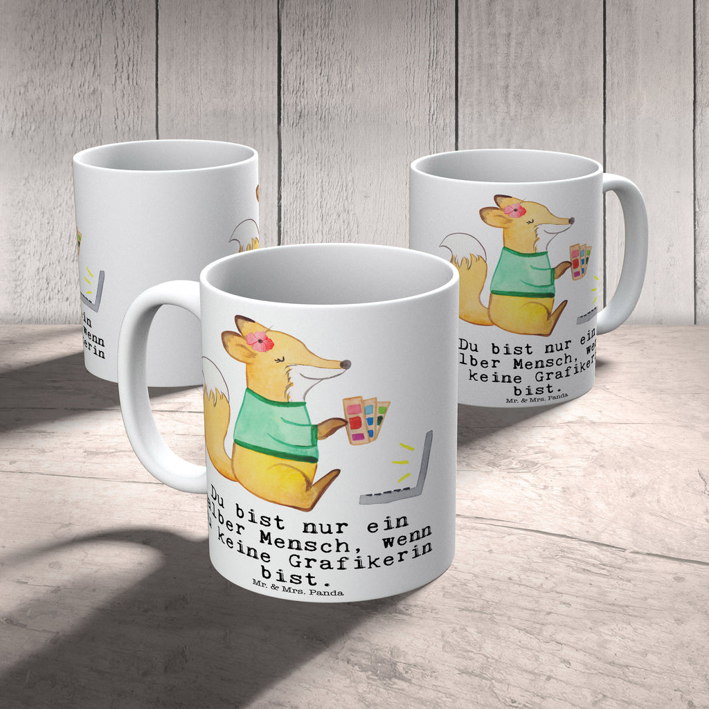 Tasse Grafikerin mit Herz Grafikerin, Designer, Mediengestalter, Grafikdesignerin,  Becher, Kaffeetasse, Kaffeebecher, Tee, Frühstück, Büro  Beruf, Ausbildung, Jubiläum, Abschied, Rente, Kollege, Kollegin, Geschenk, Schenken, Arbeitskollege, Mitarbeiter, Firma, Danke, Dankeschön