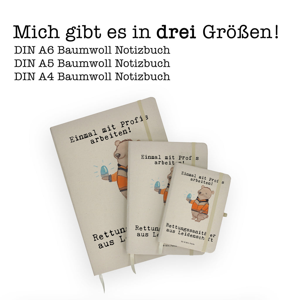DIN A6 Baumwoll Notizbuch Rettungssanitäter aus Leidenschaft Notizen, Eintragebuch, Tagebuch, Notizblock, Adressbuch, Journal, Kladde, Skizzenbuch, Notizheft, Schreibbuch, Schreibheft, Beruf, Ausbildung, Jubiläum, Abschied, Rente, Kollege, Kollegin, Geschenk, Schenken, Arbeitskollege, Mitarbeiter, Firma, Danke, Dankeschön