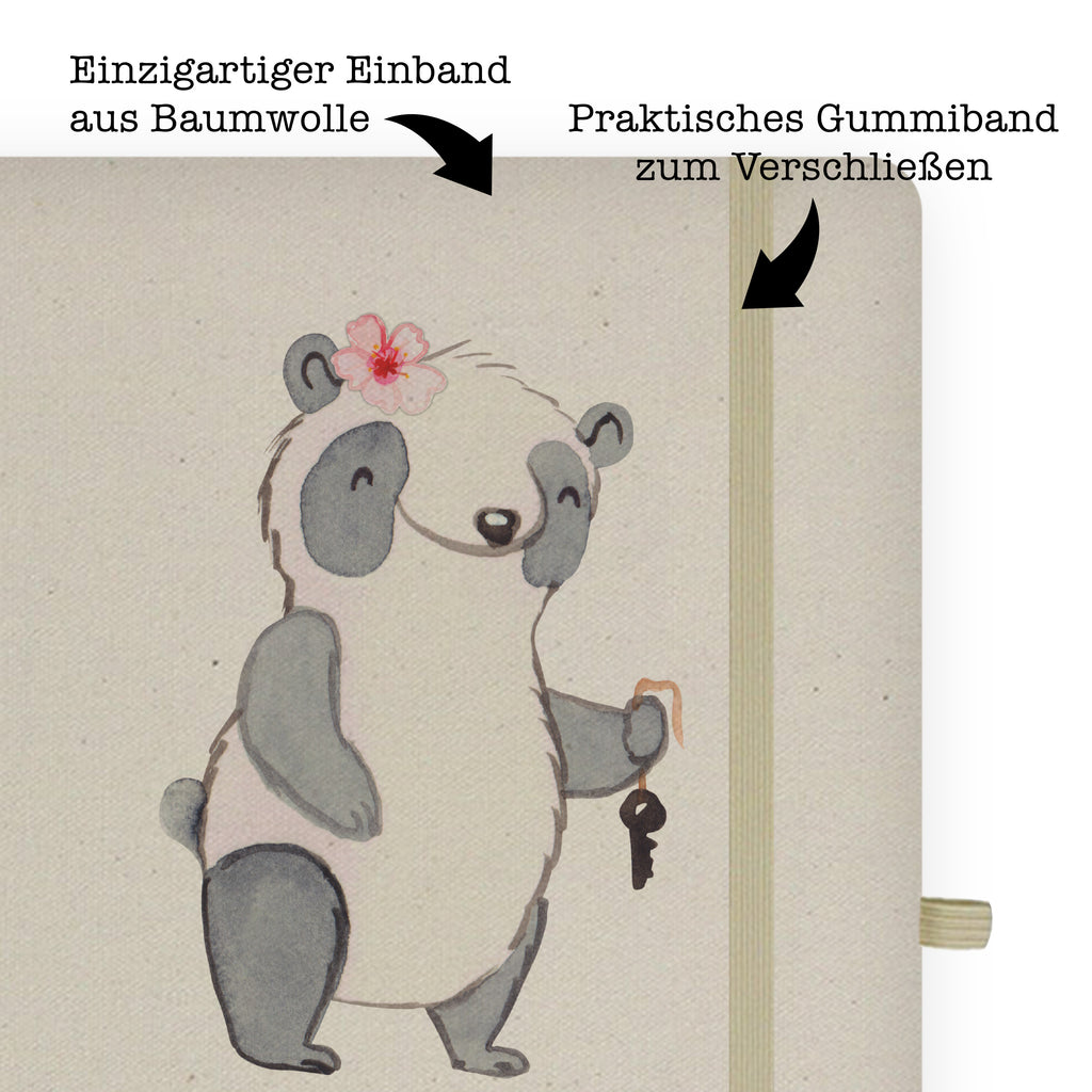 DIN A6 Baumwoll Notizbuch Vermieterin mit Herz Notizen, Eintragebuch, Tagebuch, Notizblock, Adressbuch, Journal, Kladde, Skizzenbuch, Notizheft, Schreibbuch, Schreibheft, Beruf, Ausbildung, Jubiläum, Abschied, Rente, Kollege, Kollegin, Geschenk, Schenken, Arbeitskollege, Mitarbeiter, Firma, Danke, Dankeschön