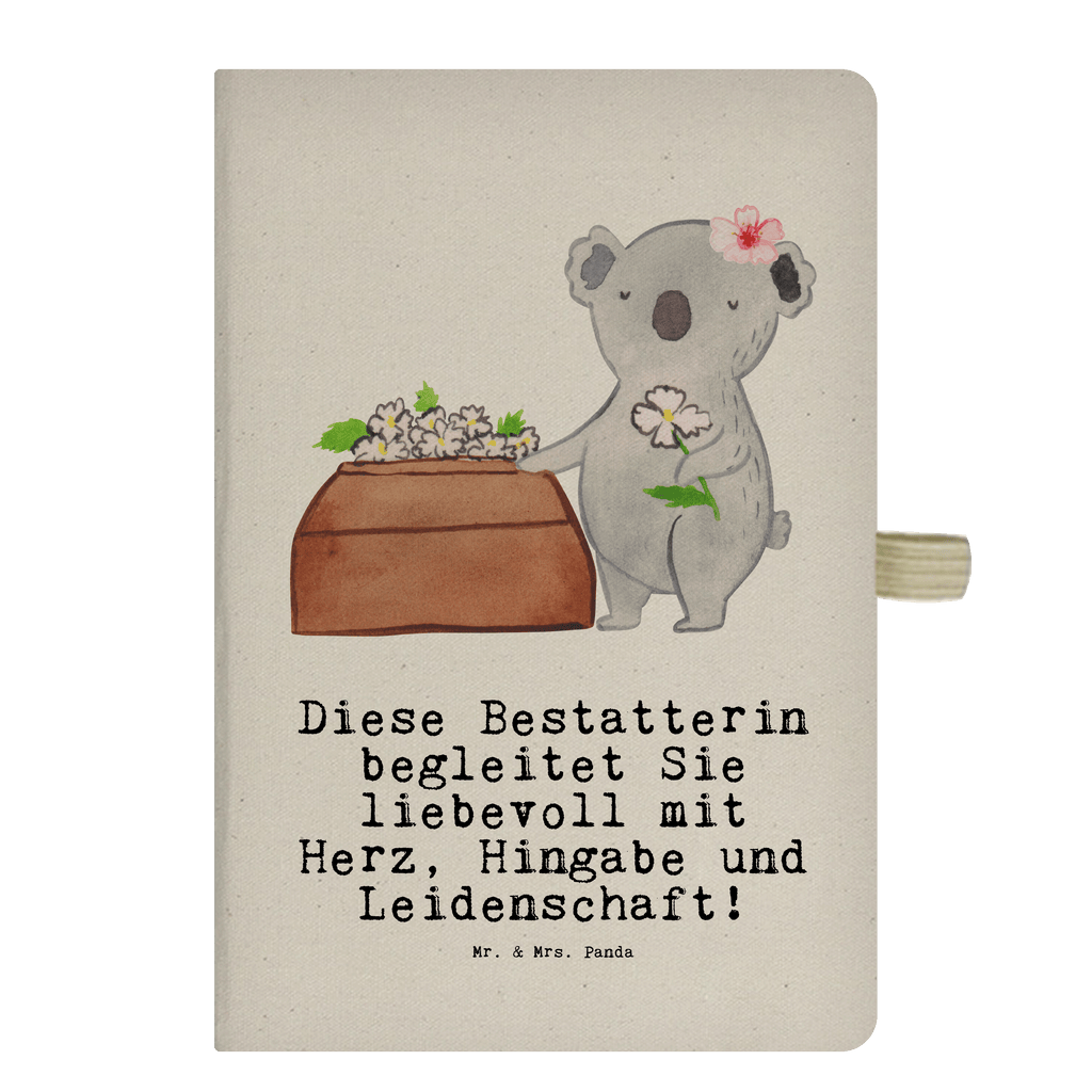 DIN A5 Baumwoll Notizbuch Bestatterin mit Herz Notizen, Eintragebuch, Tagebuch, Notizblock, Adressbuch, Journal, Kladde, Skizzenbuch, Notizheft, Schreibbuch, Schreibheft, Beruf, Ausbildung, Jubiläum, Abschied, Rente, Kollege, Kollegin, Geschenk, Schenken, Arbeitskollege, Mitarbeiter, Firma, Danke, Dankeschön