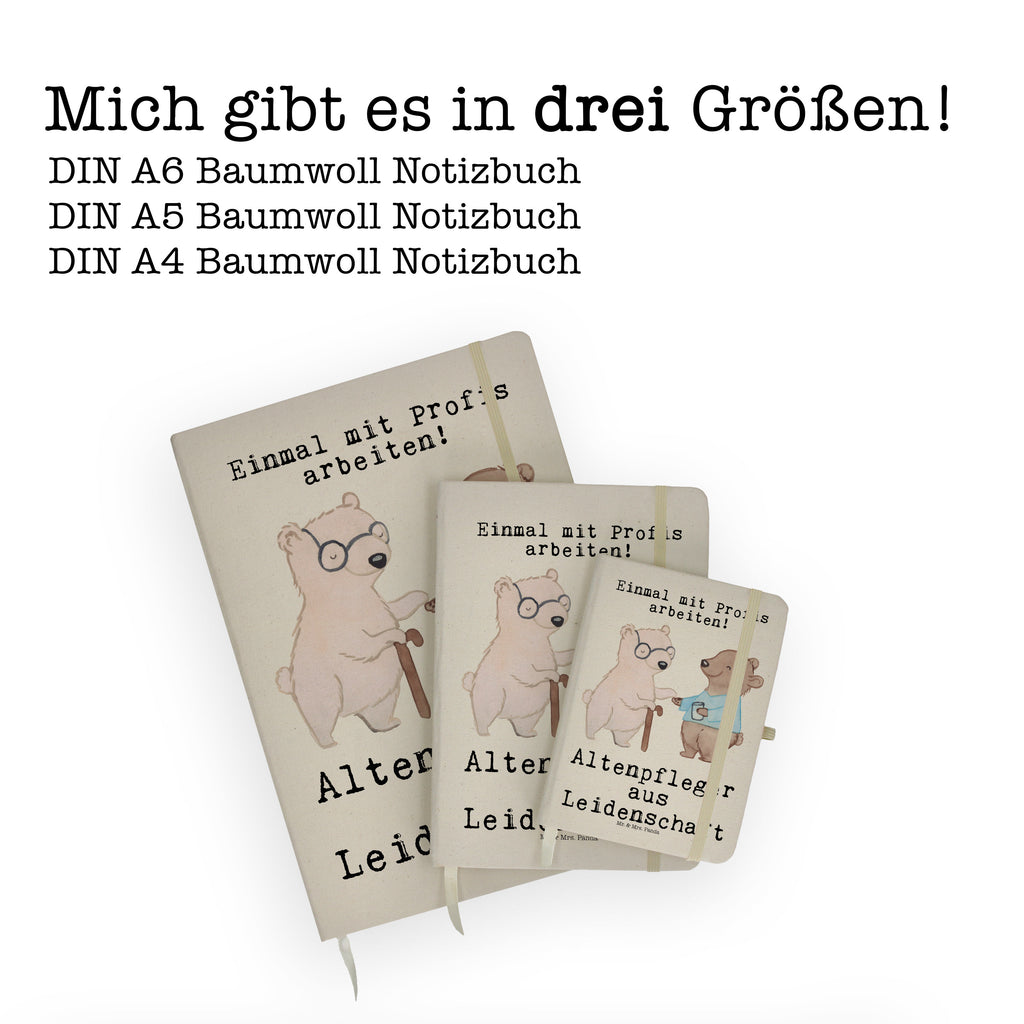 DIN A5 Baumwoll Notizbuch Altenpfleger aus Leidenschaft Notizen, Eintragebuch, Tagebuch, Notizblock, Adressbuch, Journal, Kladde, Skizzenbuch, Notizheft, Schreibbuch, Schreibheft, Beruf, Ausbildung, Jubiläum, Abschied, Rente, Kollege, Kollegin, Geschenk, Schenken, Arbeitskollege, Mitarbeiter, Firma, Danke, Dankeschön, Altenpfleger, Pfleger, Altenheim Eröffnung
