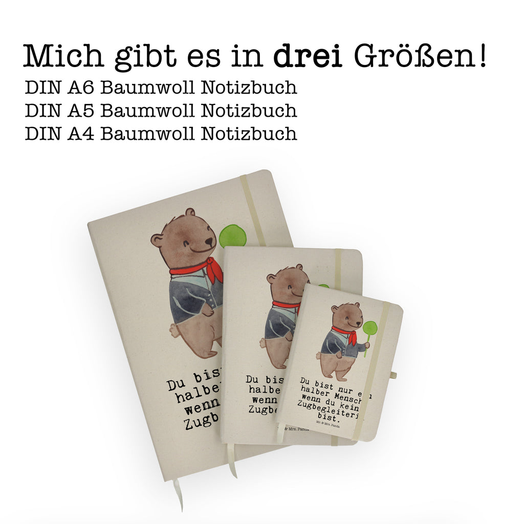 DIN A6 Baumwoll Notizbuch Zugbegleiterin mit Herz Notizen, Eintragebuch, Tagebuch, Notizblock, Adressbuch, Journal, Kladde, Skizzenbuch, Notizheft, Schreibbuch, Schreibheft, Beruf, Ausbildung, Jubiläum, Abschied, Rente, Kollege, Kollegin, Geschenk, Schenken, Arbeitskollege, Mitarbeiter, Firma, Danke, Dankeschön