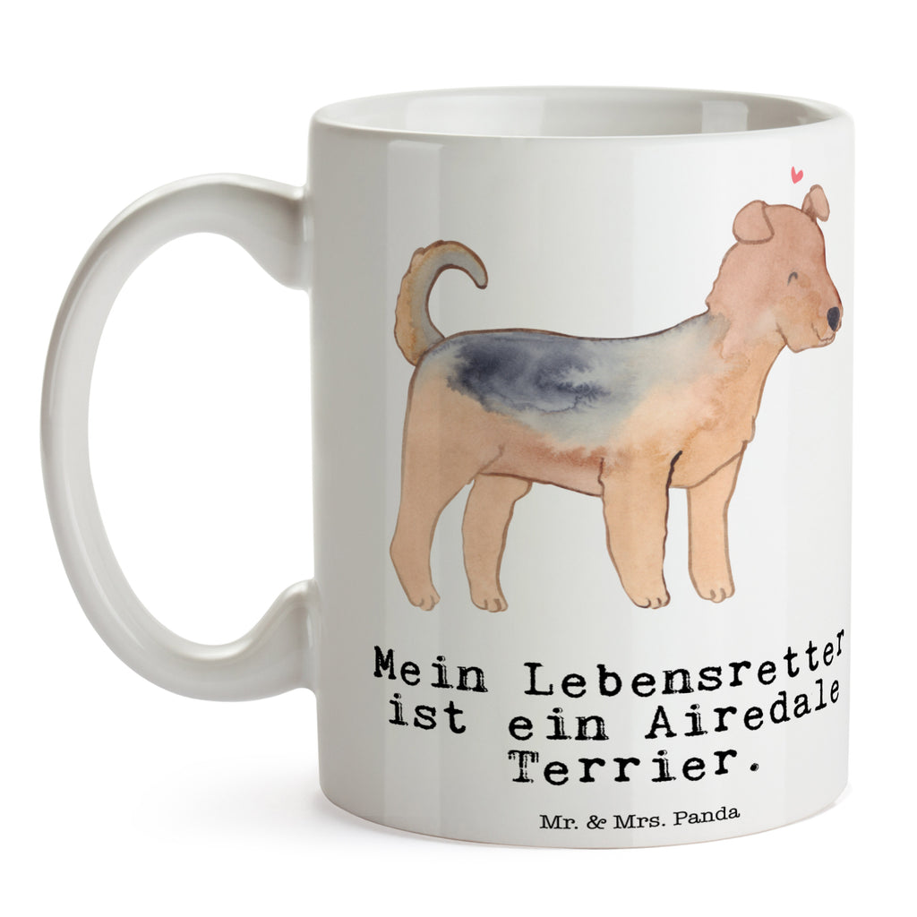 Tasse Airedale Terrier Lebensretter  Becher, Kaffeetasse, Kaffeebecher, Tee, Frühstück, Büro  Hund, Hunderasse, Rassehund, Hundebesitzer, Geschenk, Tierfreund, Schenken, Welpe