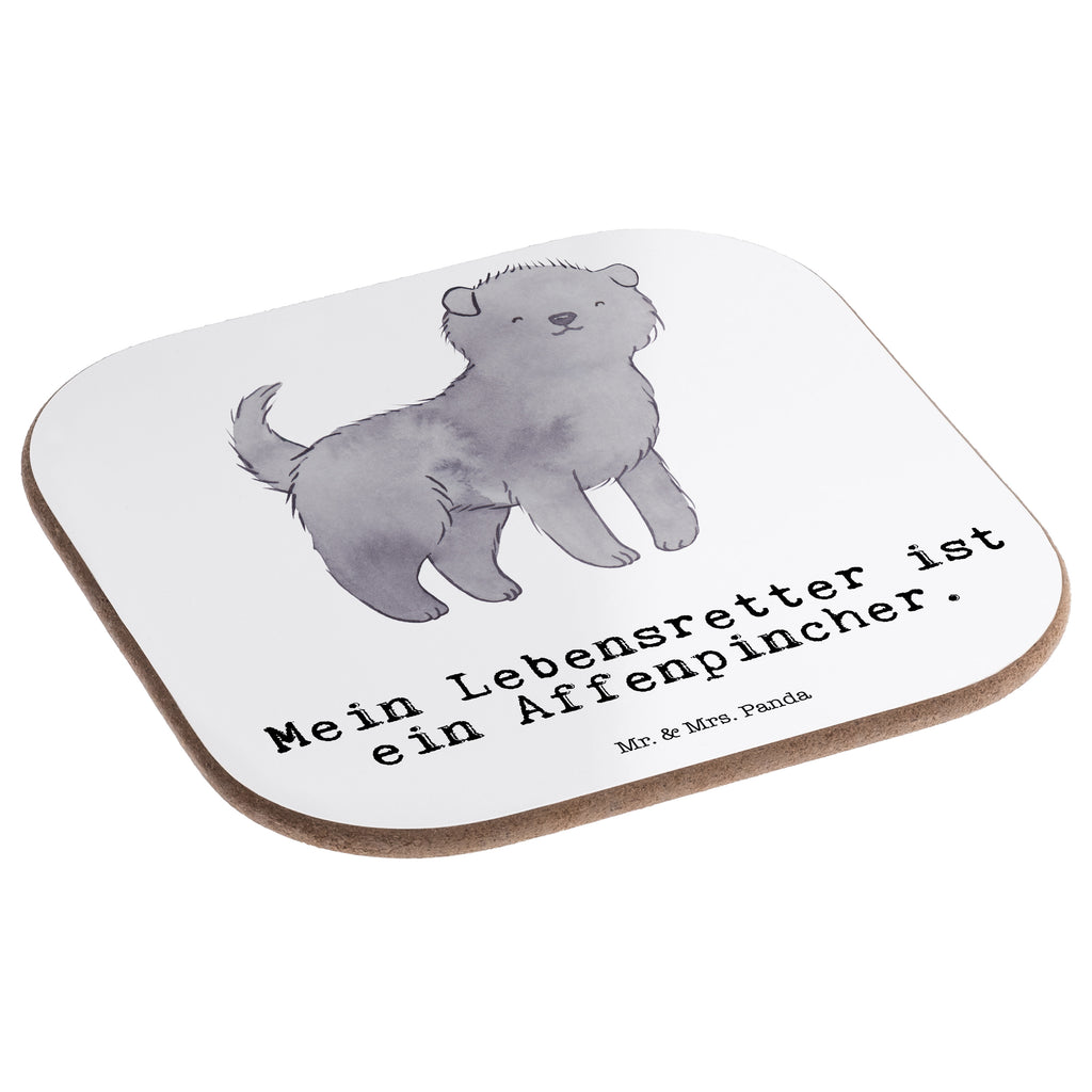Quadratische Untersetzer Affenpincher Lebensretter Bierdeckel, Glasuntersetzer, Untersetzer Gläser, Getränkeuntersetzer, Hund, Hunderasse, Rassehund, Hundebesitzer, Geschenk, Tierfreund, Schenken, Welpe, Affenpincher