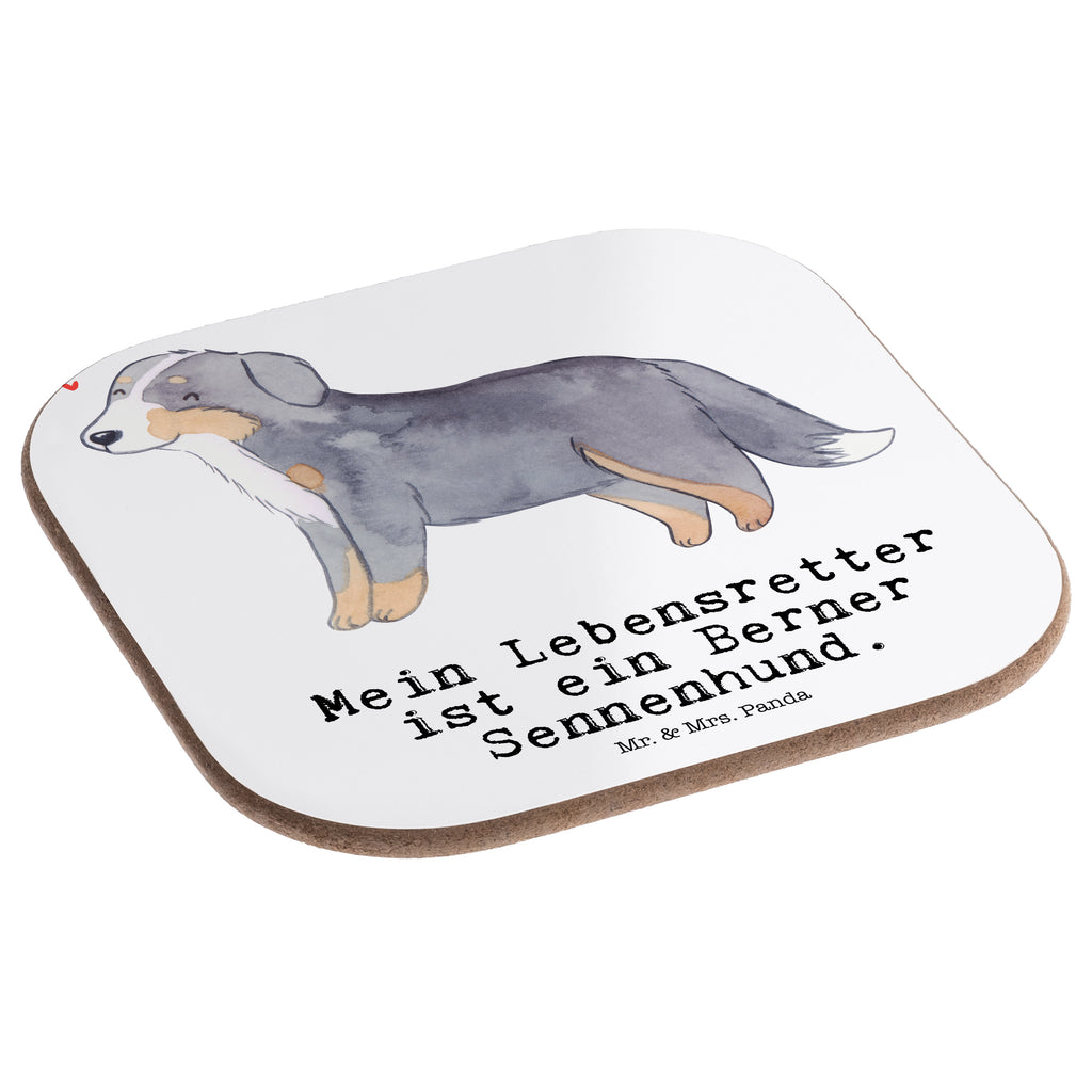 Quadratische Untersetzer Berner Sennenhund Lebensretter Bierdeckel, Glasuntersetzer, Untersetzer Gläser, Getränkeuntersetzer, Hund, Hunderasse, Rassehund, Hundebesitzer, Geschenk, Tierfreund, Schenken, Welpe, Dürrbächler, Berner Sennenhund