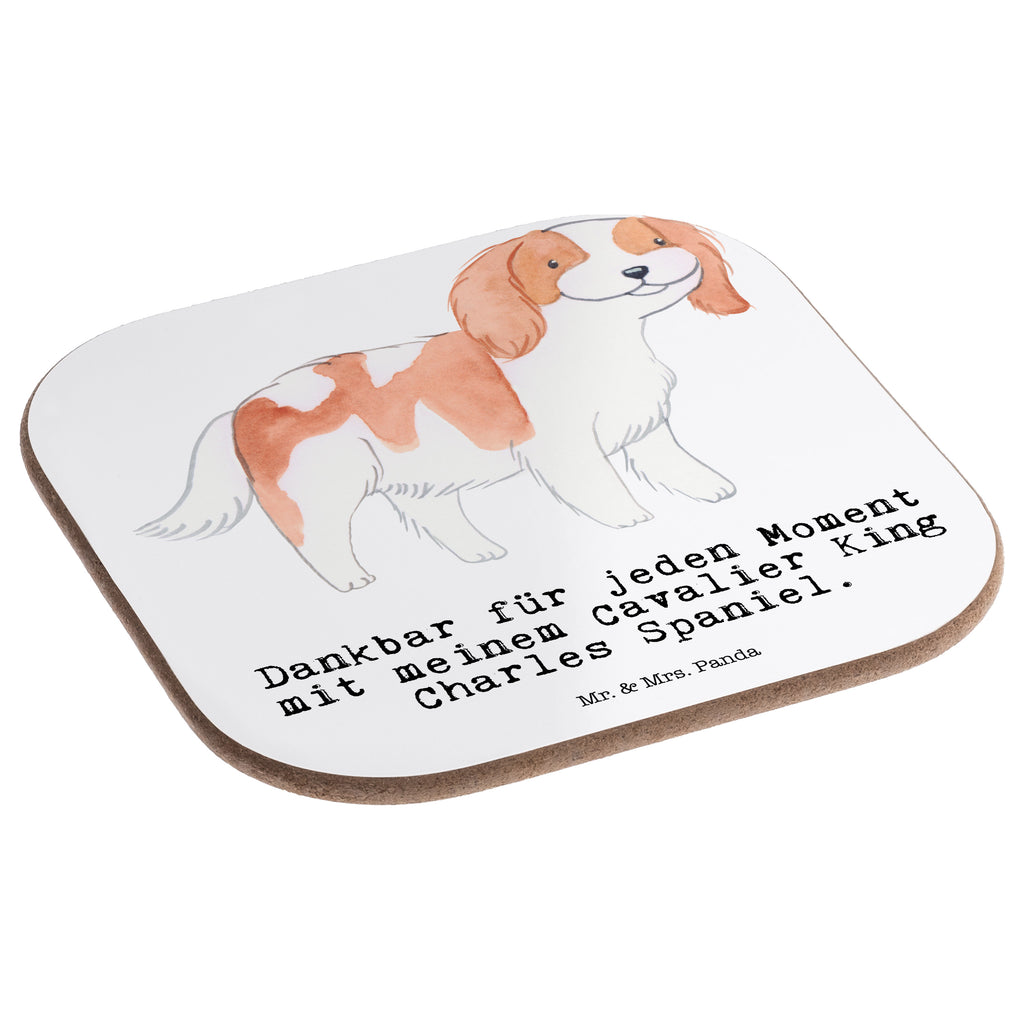 Quadratische Untersetzer Cavalier King Charles Spaniel Moment Bierdeckel, Glasuntersetzer, Untersetzer Gläser, Getränkeuntersetzer, Hund, Hunderasse, Rassehund, Hundebesitzer, Geschenk, Tierfreund, Schenken, Welpe, Cavalier King Charles Spaniel