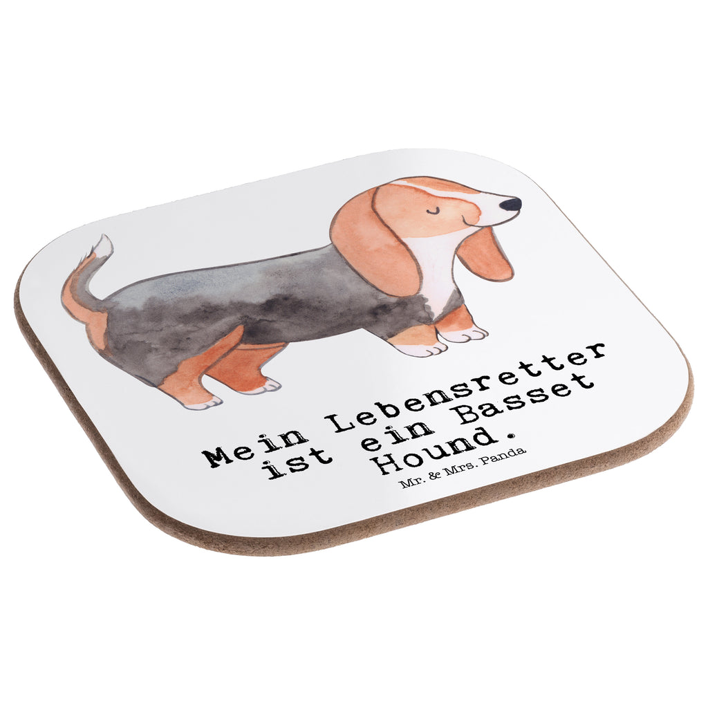 Quadratische Untersetzer Basset Hound Lebensretter Bierdeckel, Glasuntersetzer, Untersetzer Gläser, Getränkeuntersetzer, Hund, Hunderasse, Rassehund, Hundebesitzer, Geschenk, Tierfreund, Schenken, Welpe, Basset Hound, Basset